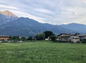 Il prato dove verranno inseriti i prefabbricati per il Bérard