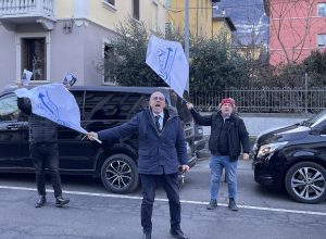 La protesta della categoria del noleggio con conducente ad Aosta