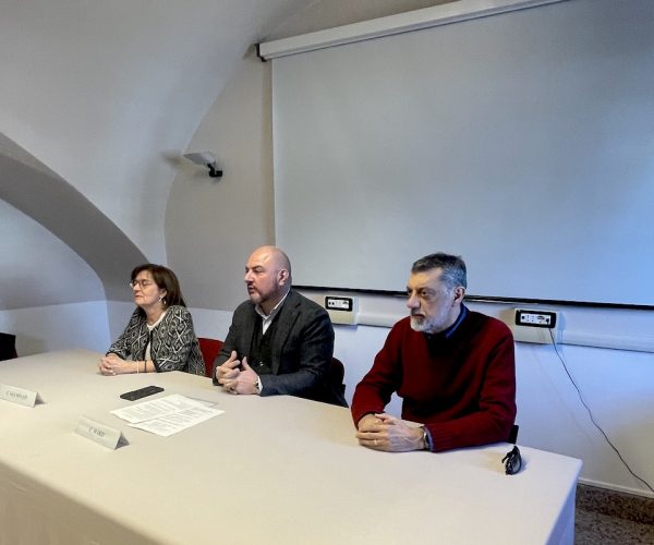 La presentazione del Progetto Dama. Da sx: Gianonatti, Marzi e Serravalle
