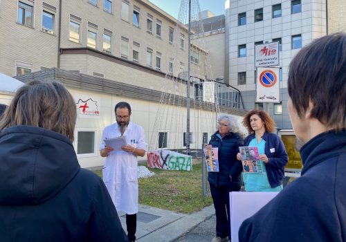 Presidio per Gaza Ospedale Parini - La sanità non si imprigiona