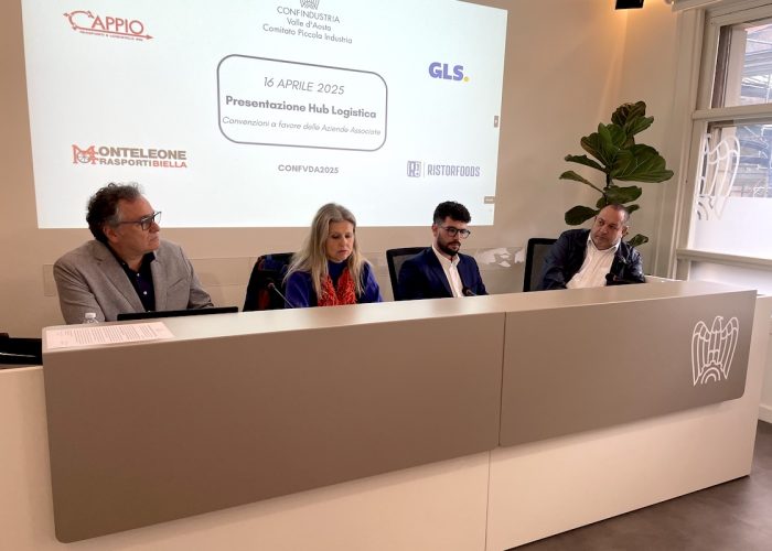 La presentazione dell'hub logistico di Confindustria Valle d'Aosta