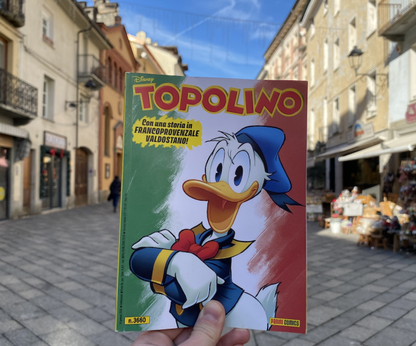 Topolino numero 3660 con la storia in patois