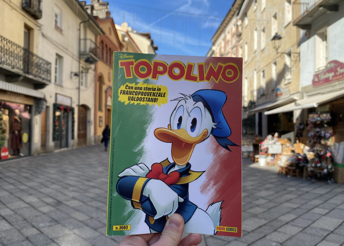 Topolino numero 3660 con la storia in patois