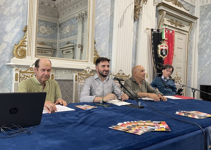 La presentazione di AostaClassica Workshop. Da sx: Salomone, tedesco, Giovinazzo e Bertin