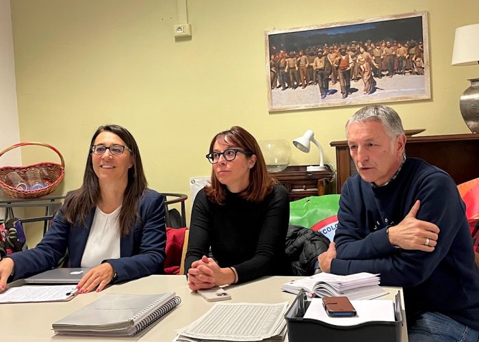 I rappresentanti di Valle d'Aosta Aperta. Da sx: Pulz (Adu/Si), Tripodi (M5S) e Donzel (Ad)