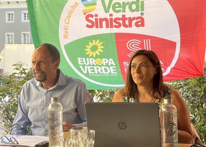 I candidati Sindaco e Vicesindaca di Avs per Aosta Eugenio Torrione e Katya Foletto