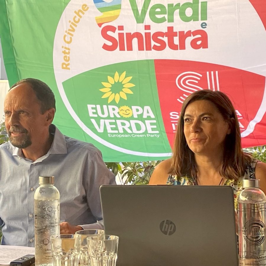 I candidati Sindaco e Vicesindaca di Avs per Aosta Eugenio Torrione e Katya Foletto