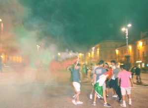 Festeggiamenti semifinale Euro 2020
