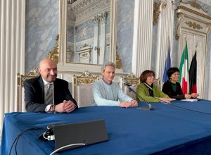 La presentazione del progetto "Sentirsi a casa". Da sx: Meneghetti, Nuti, Forcellati e Gagliardi