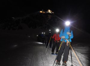 Ciaspolata sul ghiacciaio