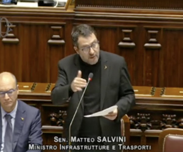Il Ministro dei Trasporti Matteo Salvini