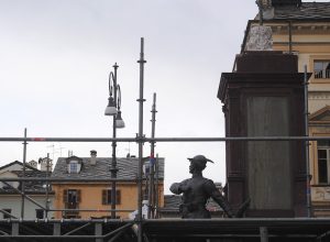 Il Monumento del Soldato Valdostano in piazza Chanoux