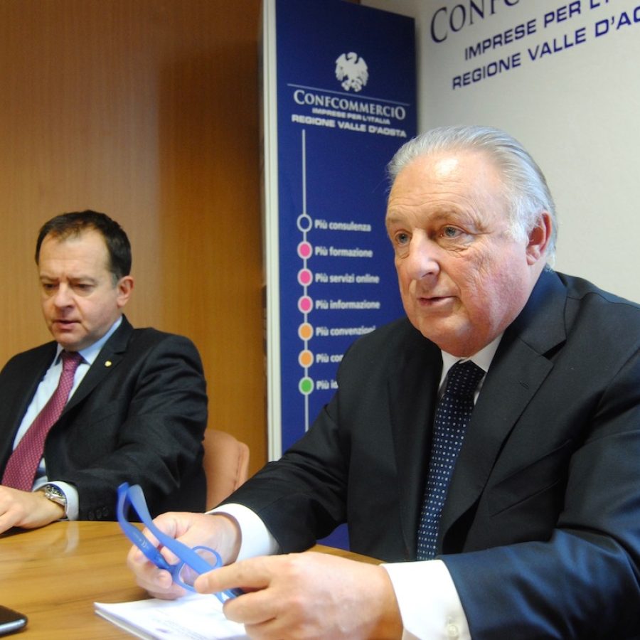 Il direttore di Confcommercio Adriano Valieri ed il Presidente Graziano Dominidiato