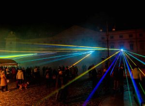 Il laser show di Capodanno in piazza Chanoux - Foto Studio Rosario