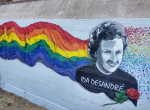 Il murale dedicato a Ida Desandré in viale Europa