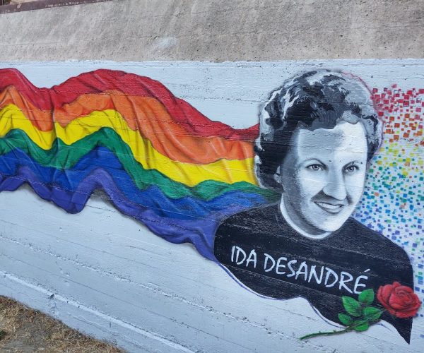 Il murale dedicato a Ida Desandré in viale Europa
