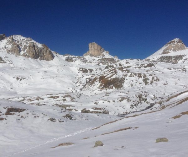 Il vallone di Cime Bianche in inverno