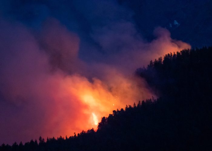 Incendio Aymavilles - Foto di Rassel Tresca