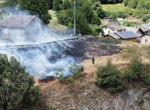 Incendio Regione Borgnalle Aosta