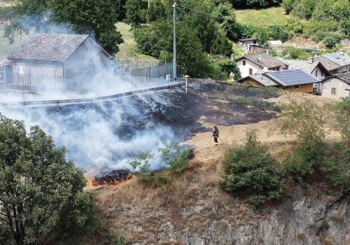 Incendio Regione Borgnalle Aosta