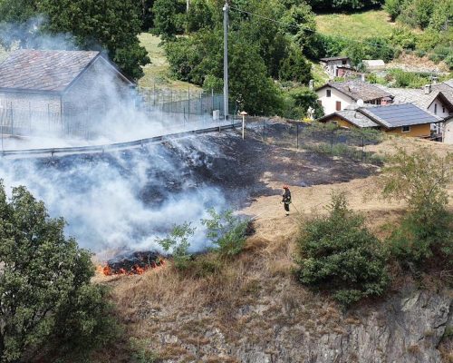 Incendio Regione Borgnalle Aosta