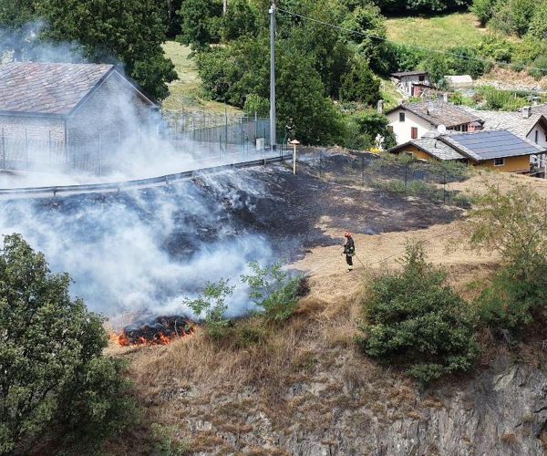 Incendio Regione Borgnalle Aosta