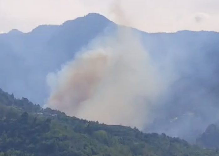 Incendio boschivo Aymavilles