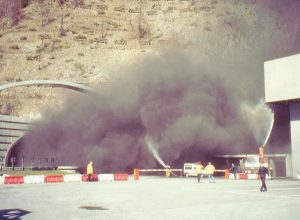 Incendio nel traforo del Monte Bianco - foto archivio Vallée Notizie