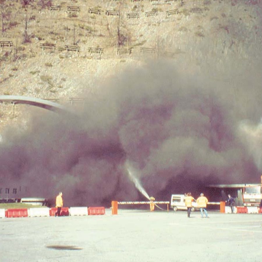 Incendio nel traforo del Monte Bianco - foto archivio Vallée Notizie
