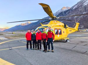 Intervento di trasferimento ragazza ferita rogo Crans Montana