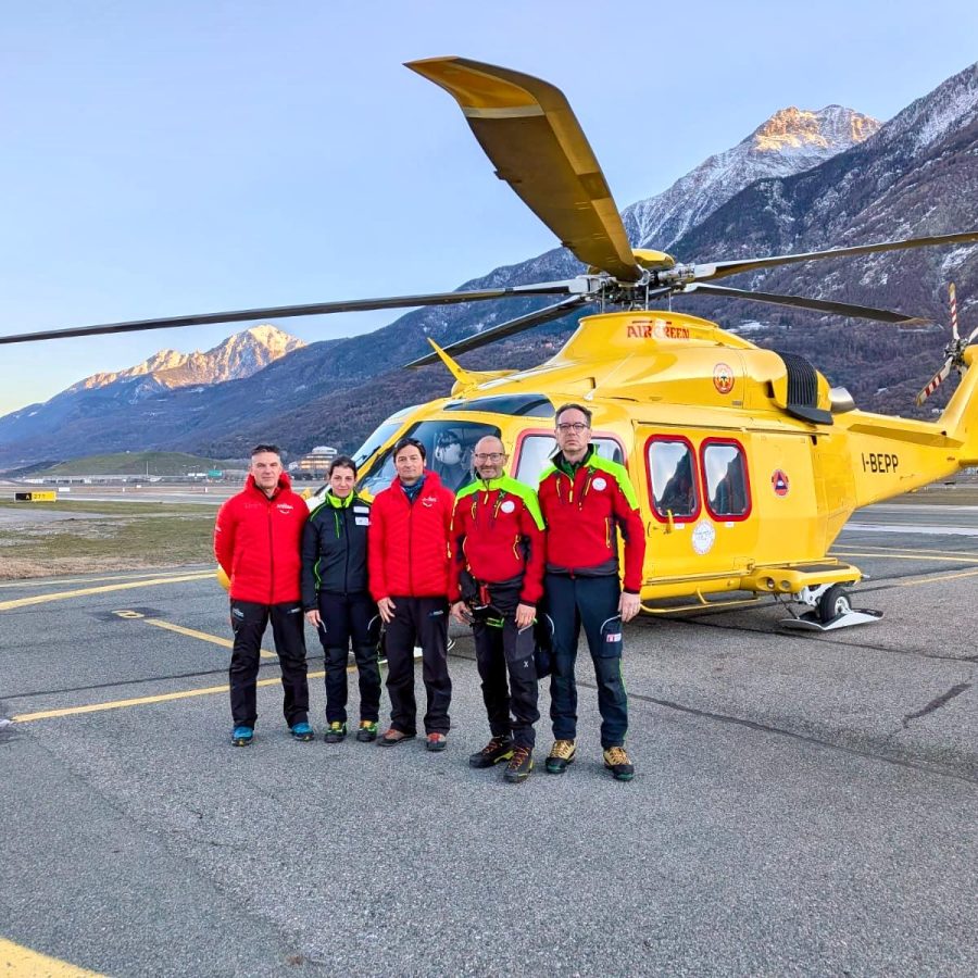 Intervento di trasferimento ragazza ferita rogo Crans Montana