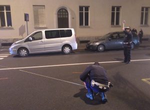La Polizia locale rileva l'incidente.