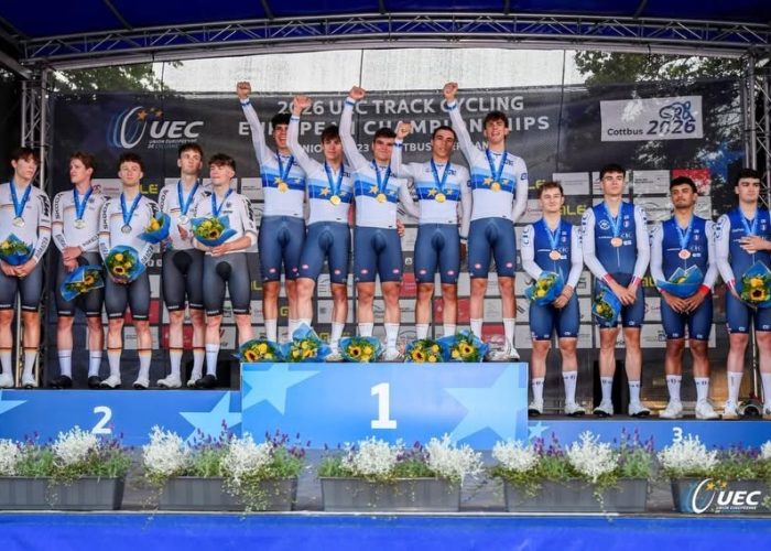 Italia inseguimento a squadre europei oro etienne Grimod
