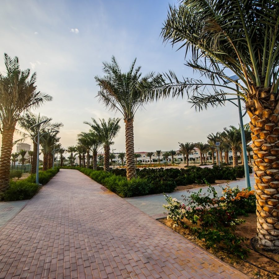 Aerial view of Jumeirah Village Circle, a radial community in Dubai - Jumeirah Village Circle