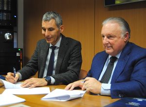 L'Ad di Cva De Girolamo ed il Presidente di Confcommercio VdA Dominidiato