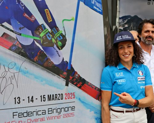 La Thuile piazzetta Menel Federica Brignone