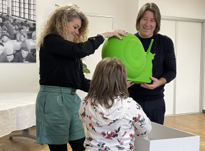 La consegna della lumachina verde a Céline