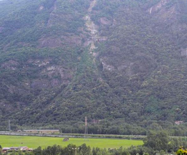 La frana di Quincinetto - foto Regione Piemonte