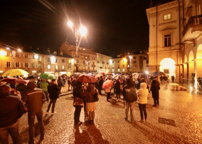 La manifestazione Forchette e non forconi