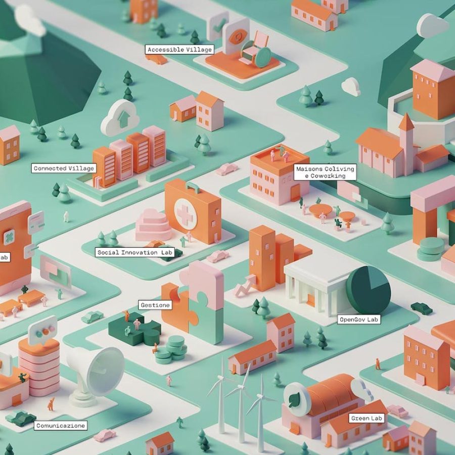 La mappa degli interventi del progetto "Agile Arvier"