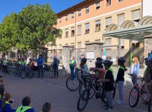 La presentazione del "Bicibus" ad Aosta - Foto Fiab Aosta à Vélo