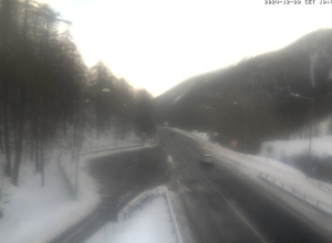 La situazione della neve dalla webcam del Traforo del Gran San Bernardo