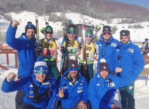 La staffetta italiana con Bionaz, Leonesio e Giacomel - foto www.fondoitalia.it