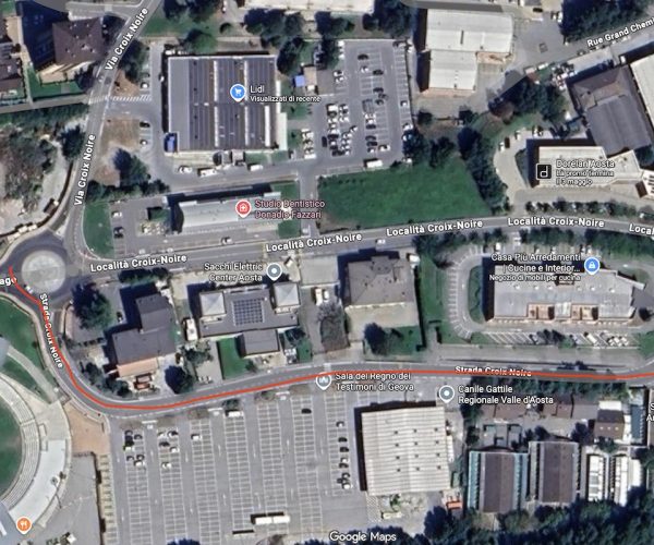 La viabilità alternativa per la chiusura della strada in località Croix-Noire