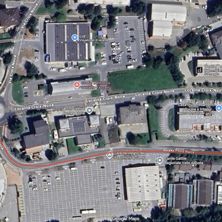 La viabilità alternativa per la chiusura della strada in località Croix-Noire