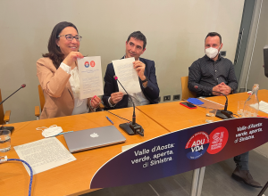 L'accordo tra Adu Vda e Sinistra italiana con Nicola Fratoianni