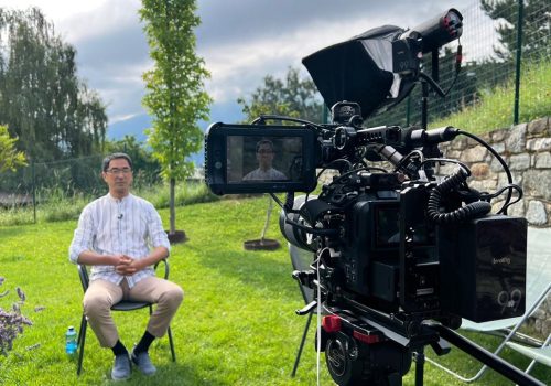 Le riprese della tv coreana a Chul Kyu Andrea Peloso