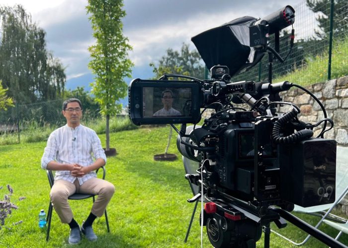 Le riprese della tv coreana a Chul Kyu Andrea Peloso