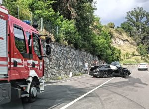 L'incidente sulla statale 27 a Gignod