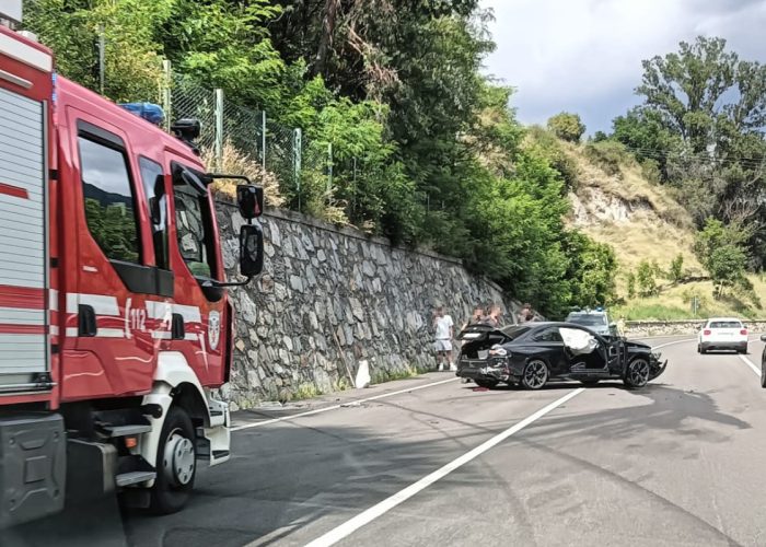 L'incidente sulla statale 27 a Gignod